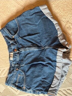 Free People Danni Rolled-Hem Denim Shorts